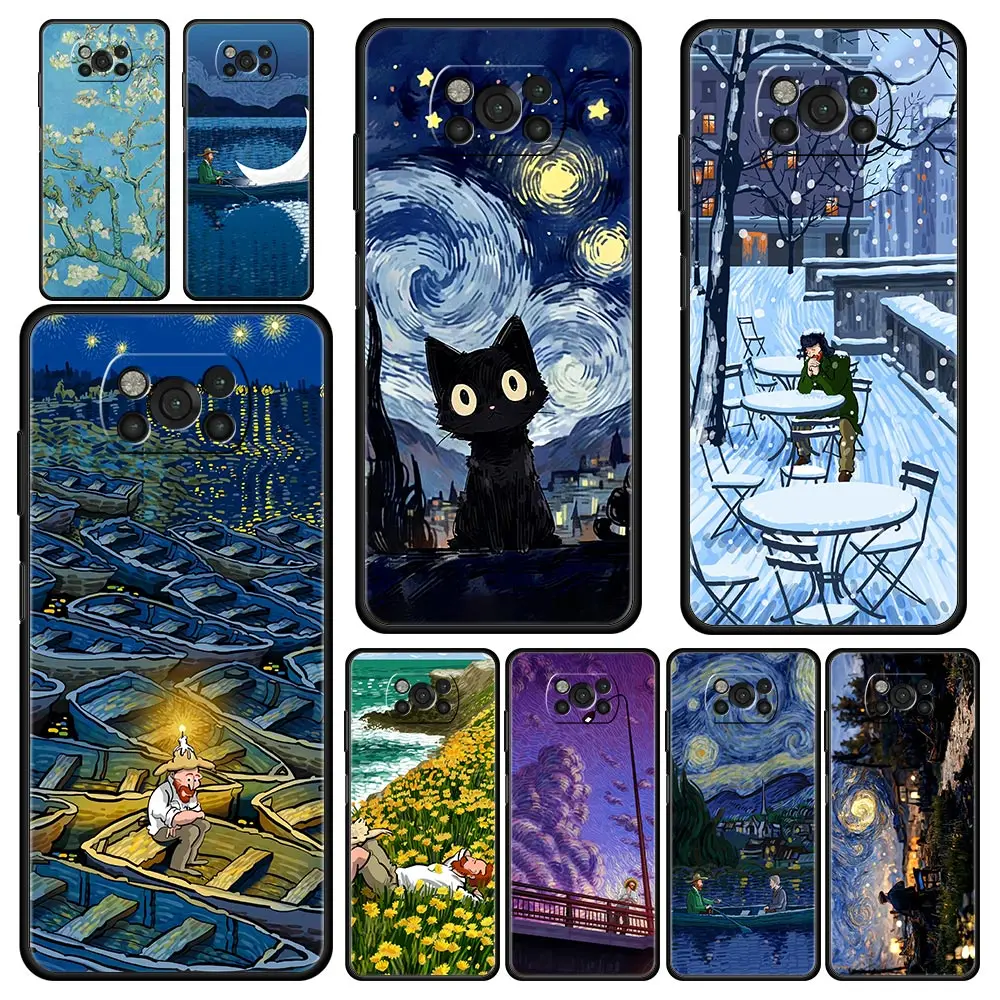 Retro Van Gogh Oil Painting Soft Phone Case Cover