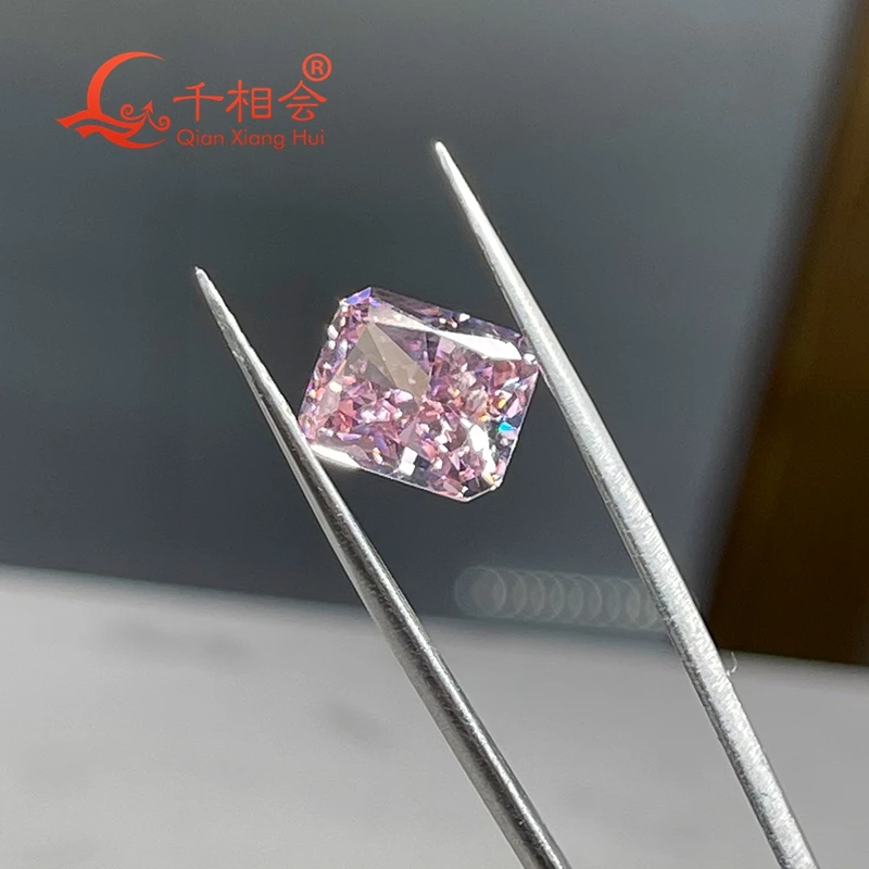 12 different color carmine red color rectangle octangle shape radiant crushed ice cut cubic zirconia loose stone cz stone