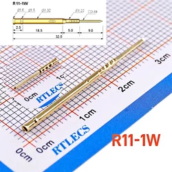 Gold Plated Spring Loaded PCB Test Probes (100 - Pack) - 1.91mm Pitch, 1A Rated (R11 - 1W 100pcs)