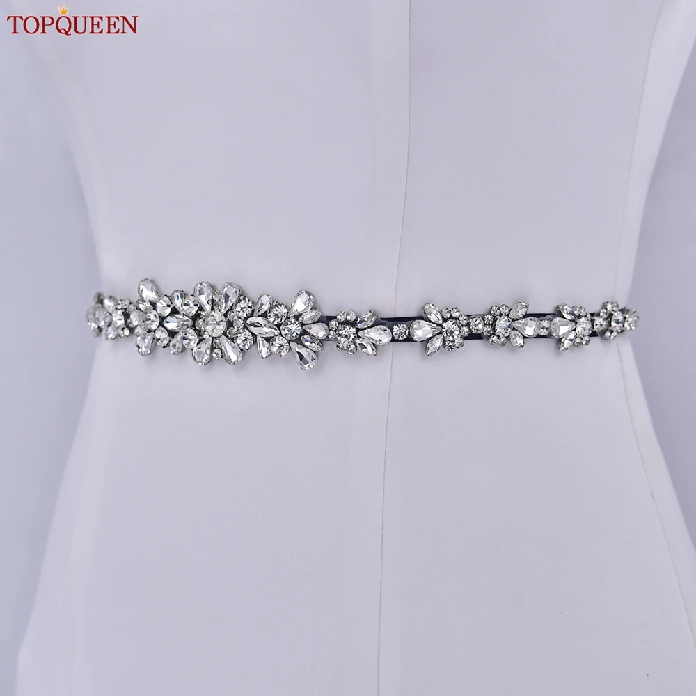 TOPQUEEN Wedding Belt Sash Bridal Rhinestone Belt Women's Formal Dress  Decoration Stone Applique Evening Gown Belt S392 - AliExpress 320