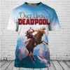 3D Print T-Shirt Summer Miniso Deadpool Men Women Short Sleeve Casual Style Casual Streetwear Tee Tops Cartoon 4