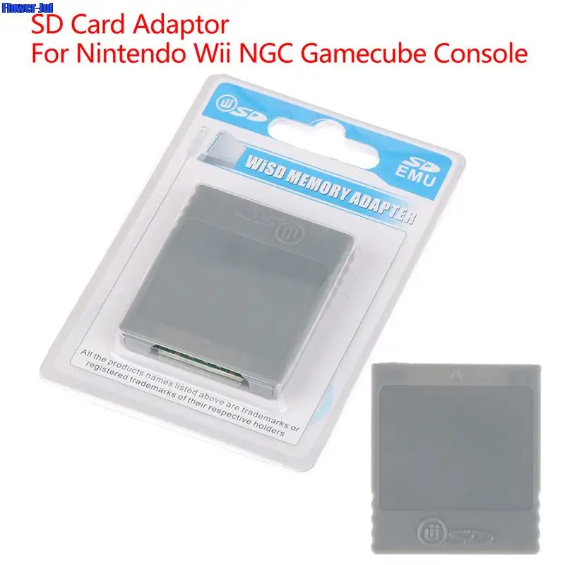 1Pc Sd Flash Wisd Memory Card Adapter Converter Adapter Card Reader Per Nintendo Wii Ngc Gamecube Console