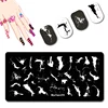 2121 Black Snake Image Nail Art Mold Chinese Zodiac Template Visual Animal Stamping Plate Snakeskin Nail Stencil #023 2