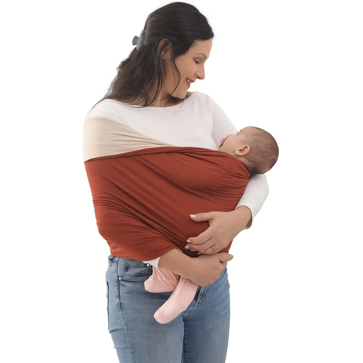 

Baby Wrap Carrier Elasticity Breathable Baby Carrier Lightweight Hand Free Baby Carrier Wrap Sling for Newborn Blanket Wrapping