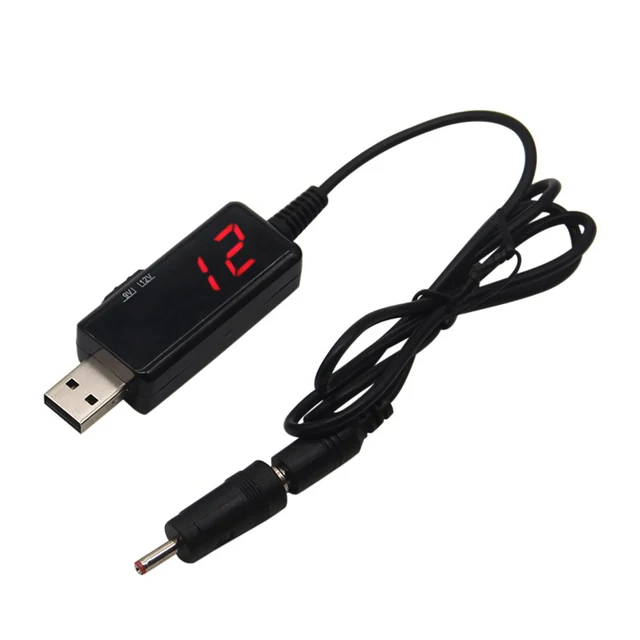 RUNCCI-YUN USB Step-up Converter 5V Auf 9V/12V - 0,8m Kabel Mit Schalter