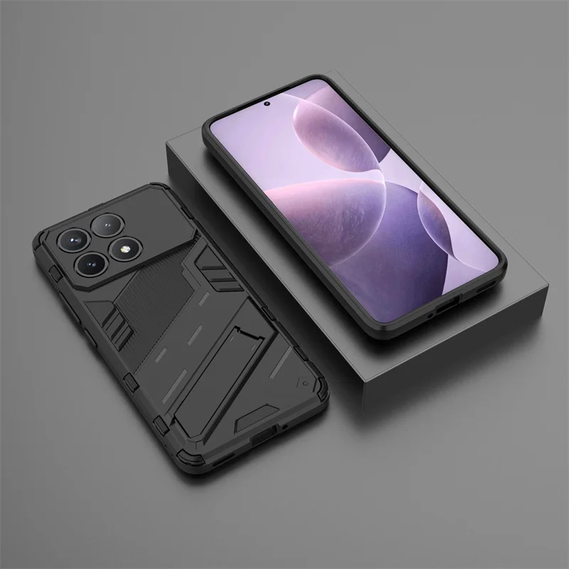 Magnetic Kickstand Shockproof Armor Phone Case - Rugged Protection with Style for Xiaomi Poco F6 Pro 5G
