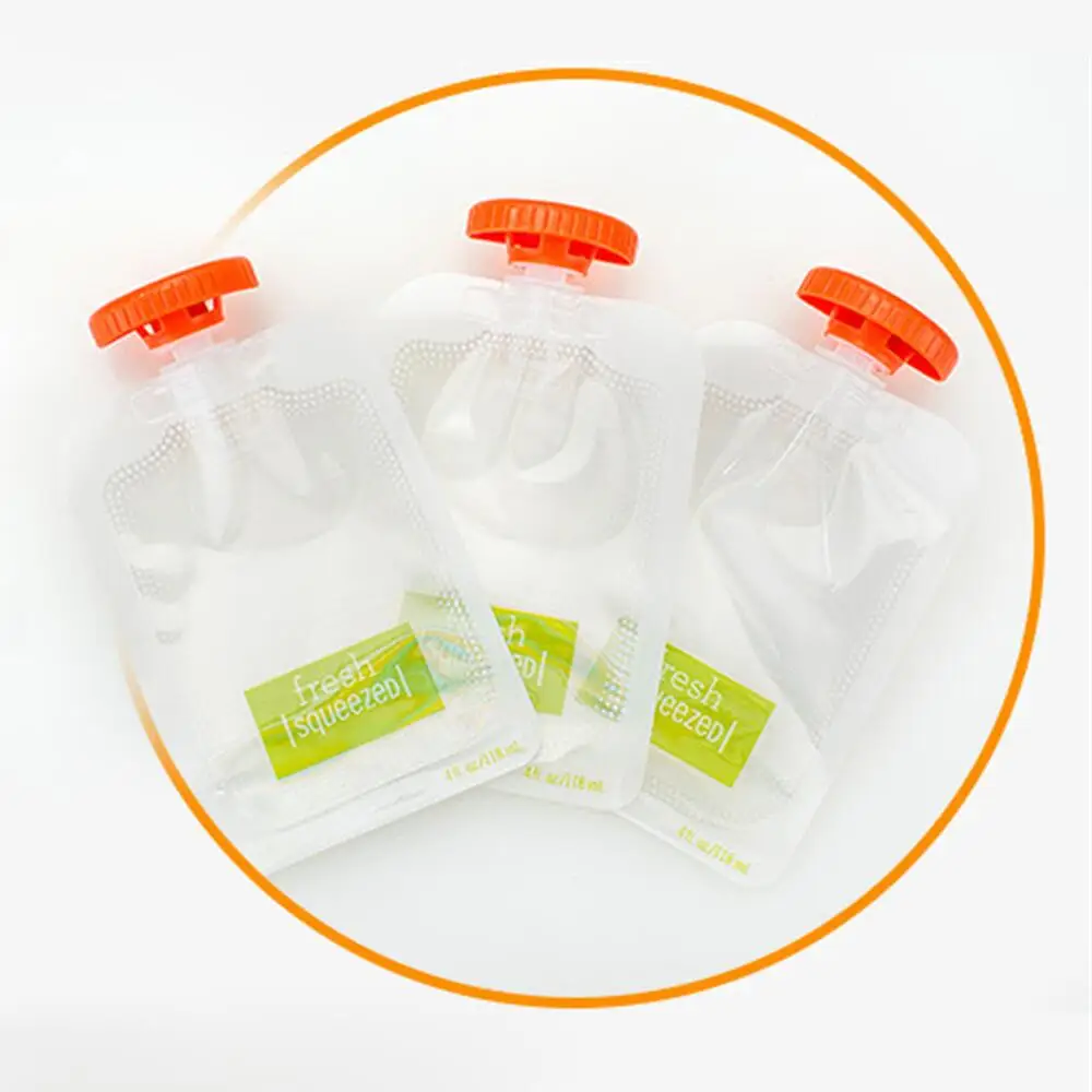 10pcs 118ml Children Extrusion Pouches Baby Food Storage Bag