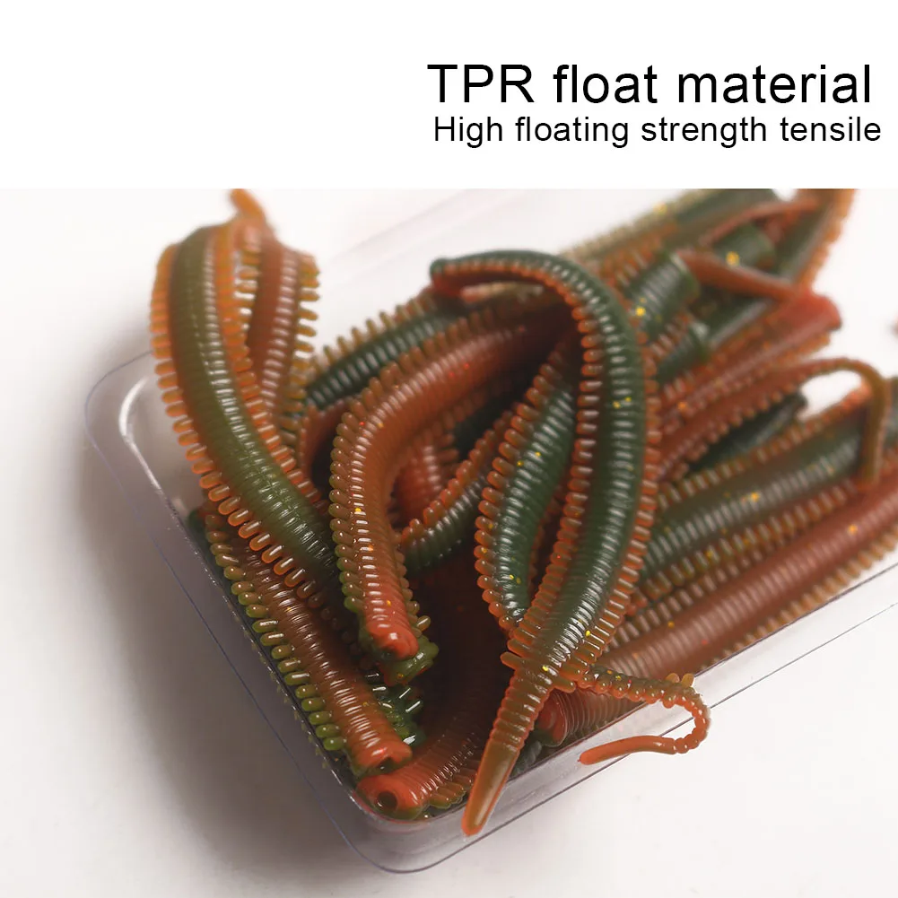 

10pcs Simulation Sand Silkworm Fishing Lure Sea ​​Earthworm Float False Bait Simulation Sand Silkworm Fishing Lure