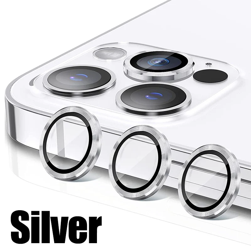iphone screen protector Diamond Glitter Camera Lens Protector On For iPhone 13 12 Pro Max Mini Metal Ring Lens Glass On iPhone 11 Pro Max Protective Cap phone screen protectors Screen Protectors