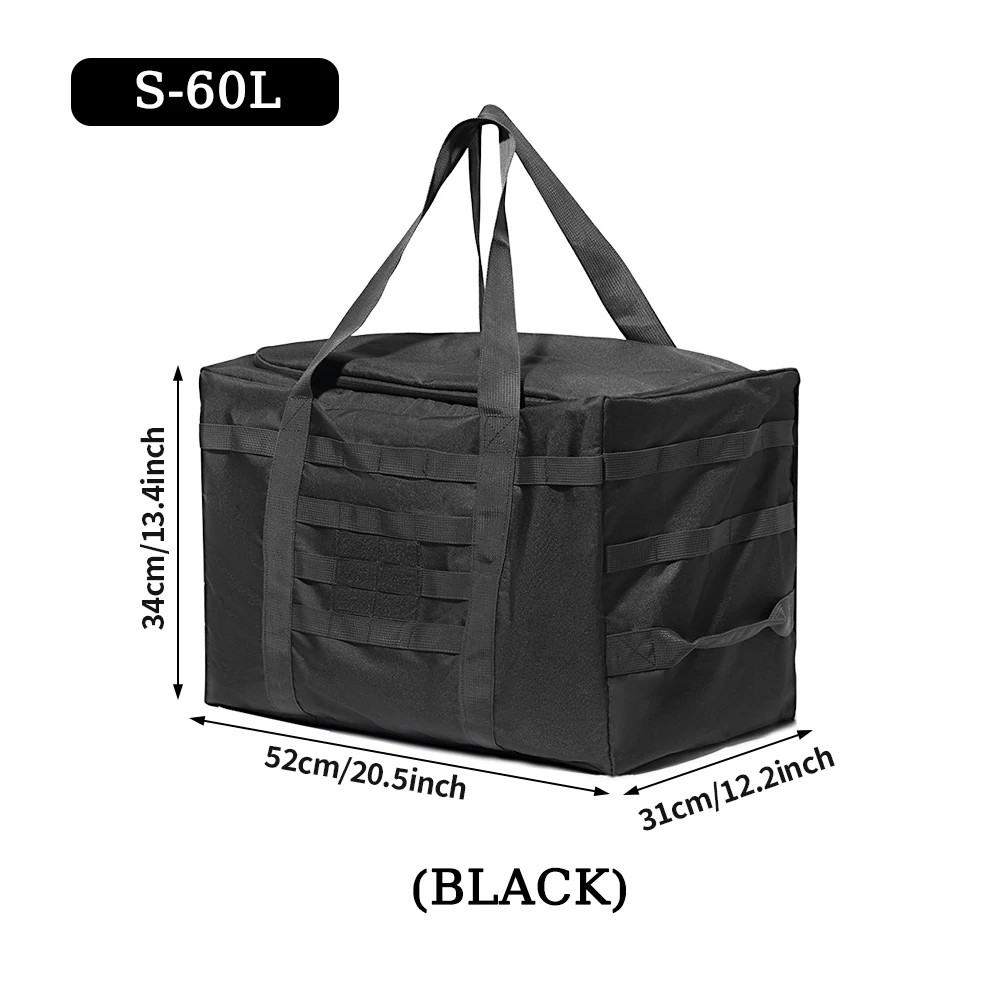 Große Reisetasche (60 l/90 l Fassungsvermögen) – für Ausrüstungsladung, Camping-Aufbewahrung, Einsatz für Fracht und Reisen, Sportausrüstung – Detail 8