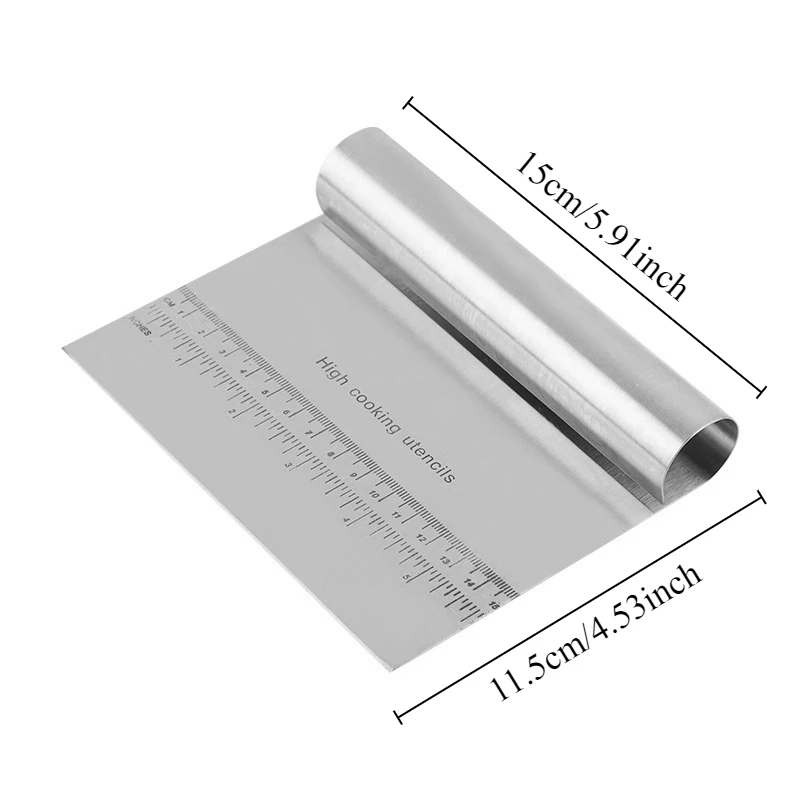 1PC Dough sausage scraper with graduated cutter cutter for cake baking dough pizza