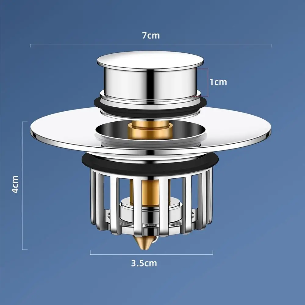 Brass Bathtub Drain Stopper Rustproof Anti Clogging