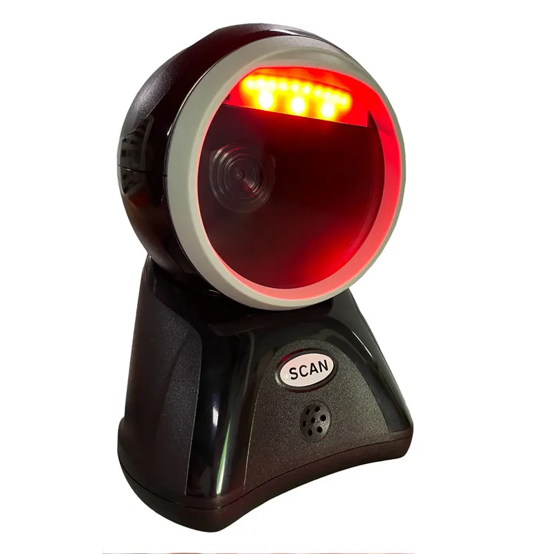 Desktop 1D 2D Barcode Scanner Hands-Free Automatic Sensing Platform Scanner UPC EAN Fast Scan Reader USB Cable Wired