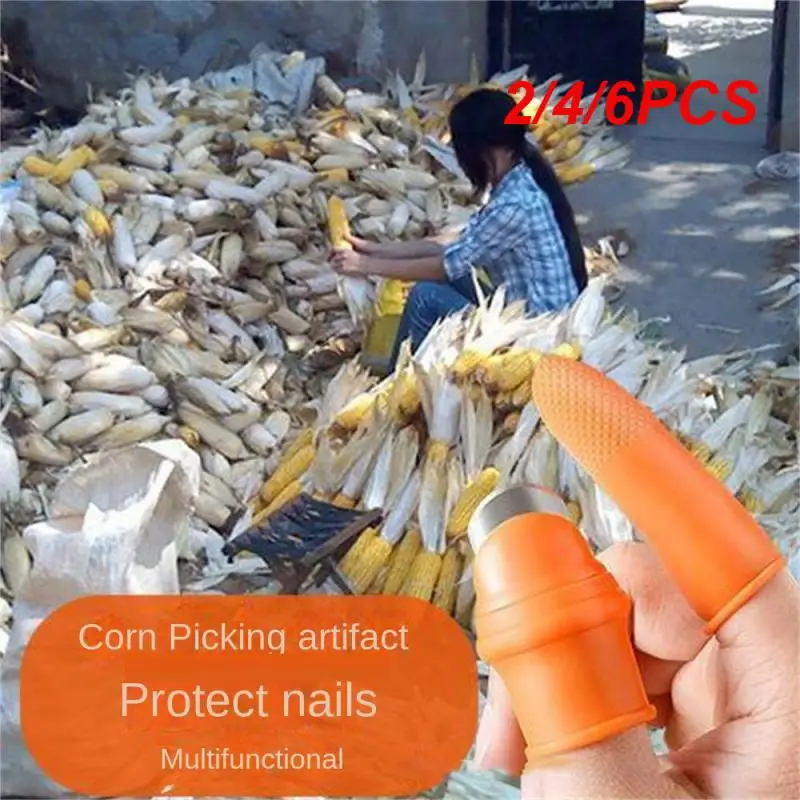 고추 따기 도구 절단 도구, 손가락 슬리브, 가정용 액세서리 도구, 야채 엄지 칼 따기, 2 개, 4 개, 6 개 