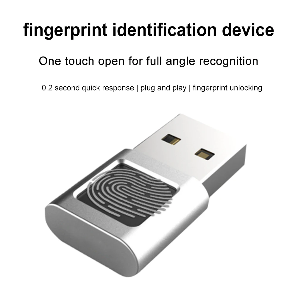 USB Type-C Fingerprint Unlock Reader Module for Windows 7/8/10/11 Hello Fingerprint USB Biometric Scanner Padlock For Laptop PC
