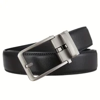 Ceinture de luxe pour homme, 3,5 cm, taille 105-140 150 160 170 cm, ceinture en cuir de grande taille, boucle automatique, ceinture masculine tendance 4