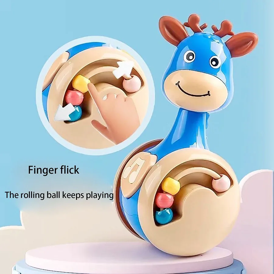 Sliding deer tumbler baby sooth puzzle early education 0-3 years old infants learn crawling children toys wholesale 5