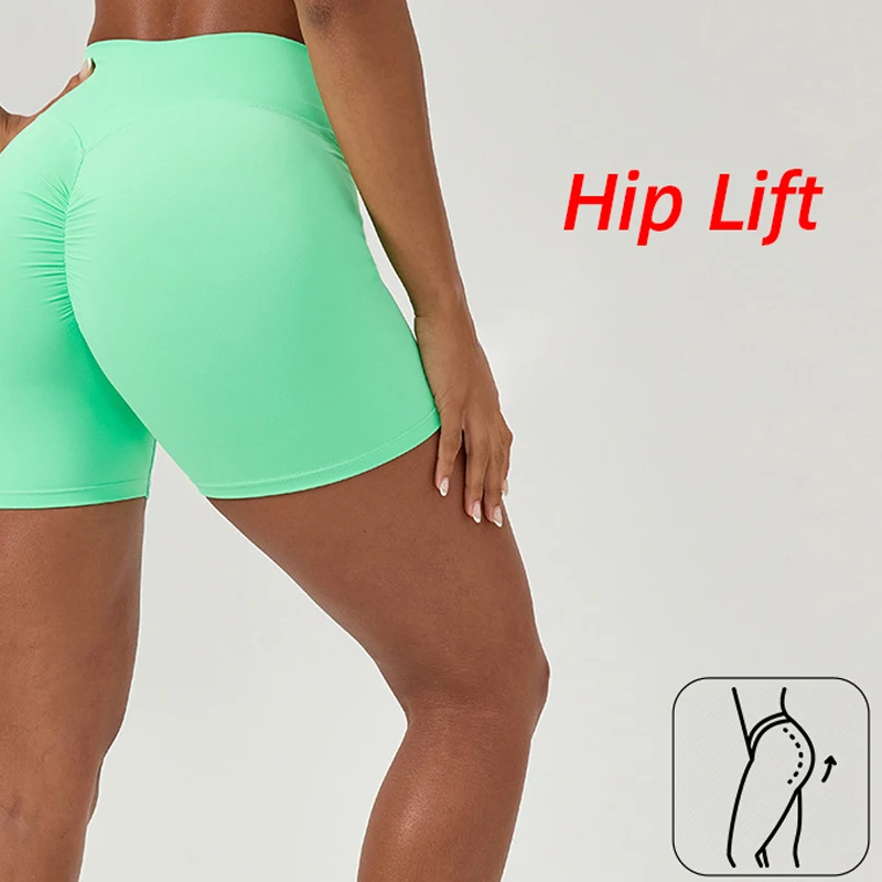 Customize Women Sports Yoga Shorts High Waist Hip Lift Fitness Running 3-point Short Pants Quick Dry GYM Tights Bottoms