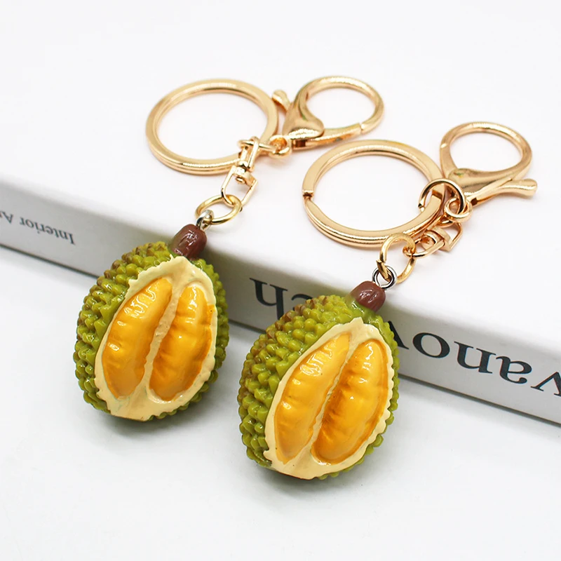 Kreative Simulation Obst Durian Schlüsselbund Lustige Kleine Anhänger Auto Schlüssel Ring Tasche Anhänger Rucksack Hängen Dekorationen Geschenke – Detail 2