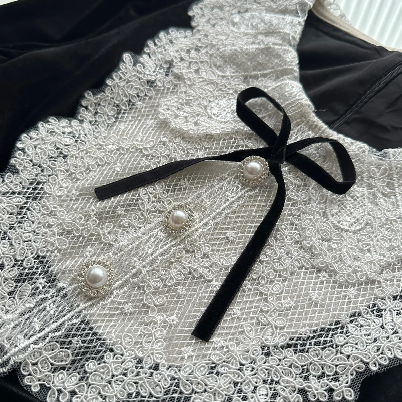 French Vintage Princess Evening Party Dresses Women Lace Patchwork Velvet Mini Dress A-line Korean Fashion Autumn Vestidos Mujer