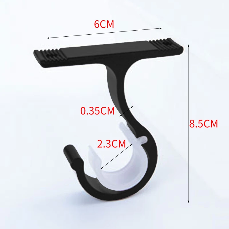 Aluminium Alloy Rod Drapery Bracket Fit Drape Rods Curtain Fixed Holder Modern Window Home Storage Hook Tools