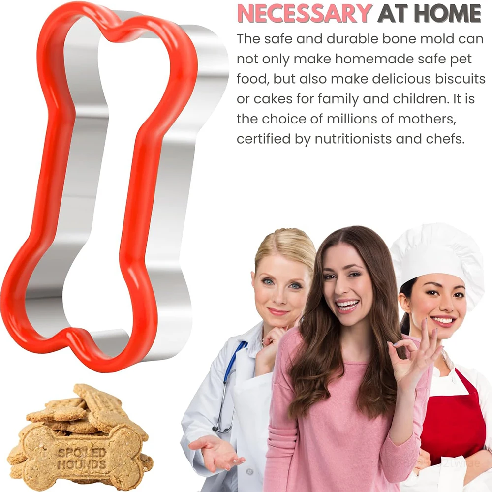 Cookie Cutter,Baking Mold,Cookie Mould,Cookie Printing Mold,Baking Decorating Tools,Cookie Maker Press Kit,Pastry Cutter 3Pcs Dog Bone Cookie Cutters Set