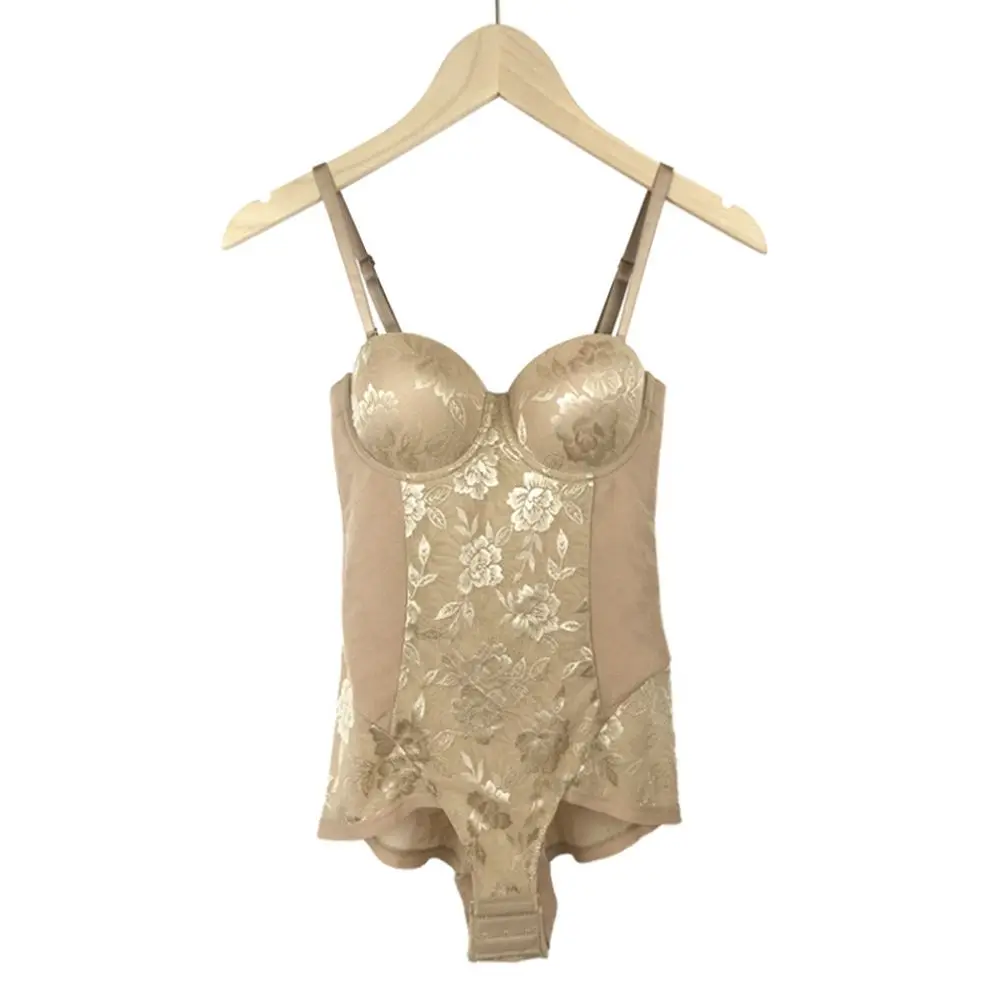 Lace Body Shapewear Women Bodysuit Suspender Female Sexy Lingerie Abdominal Postpartum Belly Corset Jumpsuit With Bra Briefs