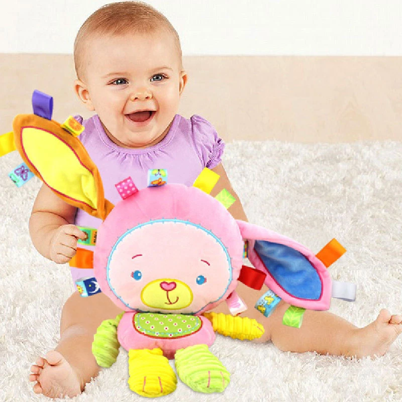 Baby Toys Rattles Pacify Doll Plush Baby Rattles Toys Animal Hand Bells