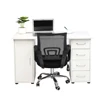 One Door Four Drawers Computer Desk White 6