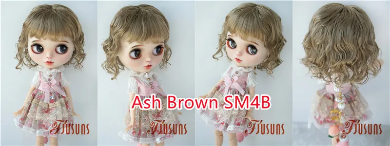 【JUSUNS】JD260 9-10" 10-11" 11-12" Doll Wig For Girl! Boneka Slight Lady Curls Synthetic Mohair BJD Wigs Blythes Accessories