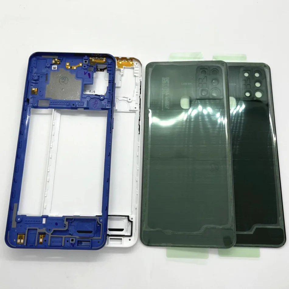 Full Housing Middle Frame For Samsung Galaxy A21S A217 SM-A217F/DS Battery Back Cover Rear Door Case Camera Lens Replace camera lens cover phone back cover glass phone back cover phone camera lens glass battery cover samsung phone case