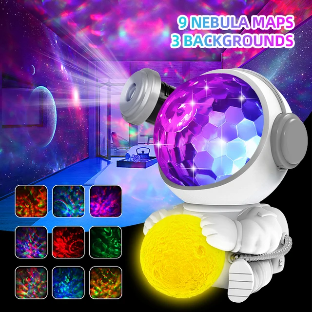 Galaxy Star Projector Starry Sky Night Light Astronaut Lamp Room Decoration Bedroom Luminaires Slides Projection for Kids Toys 1
