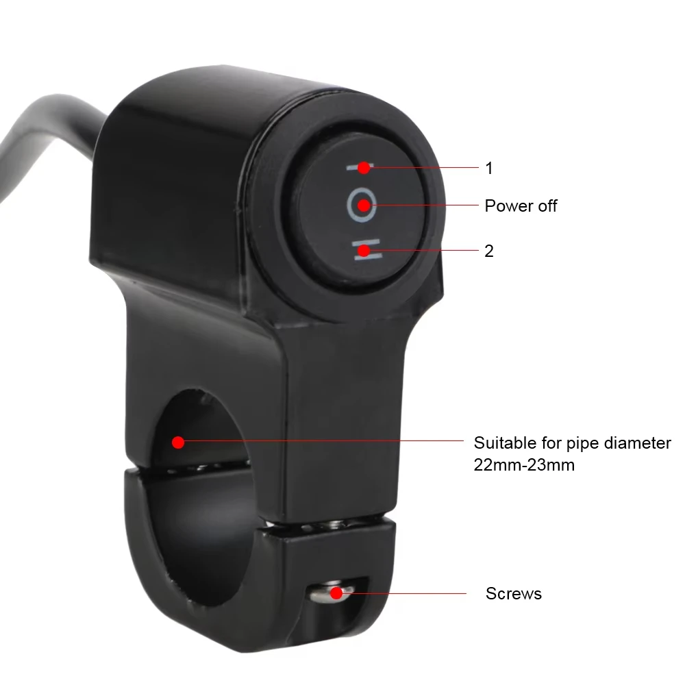 Universal Motorcycle 3 Way Switch ON OFF Mini Driving Light Switch With Clip Waterproof DC12V/10A Motorcycle Tools