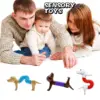 4pcs Sensory Toys for Kids, 4Pcs Pop Tubes Spring Dog, Stress Relief Pop Tubes,Birthday Presents, Toys For Children 6