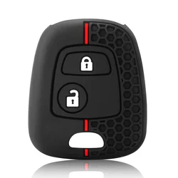 Premium Silicone Car Key Cover - Universal Protector for Select Vehicle Models (Red)