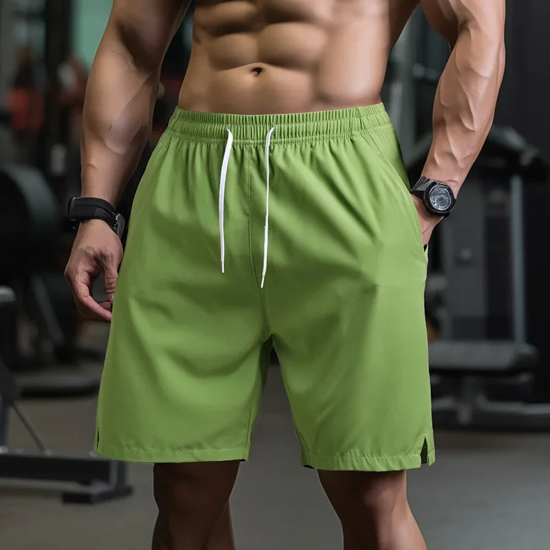 Men's Solid Color Quick Dry Beach Shorts Large Size