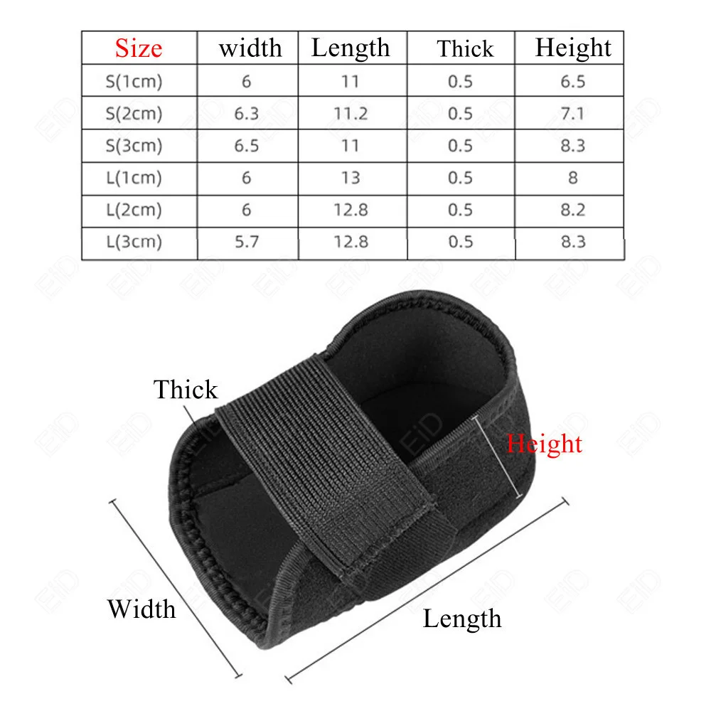 EiD 1-3 cm unsichtbare Höhe erhöhen Silikonsocken Gel-Fersenpolster orthopädische Fußgewölbeunterstützung Fersenkissen Sohlen Einlegesohle Fuß Unisex – Detail 25