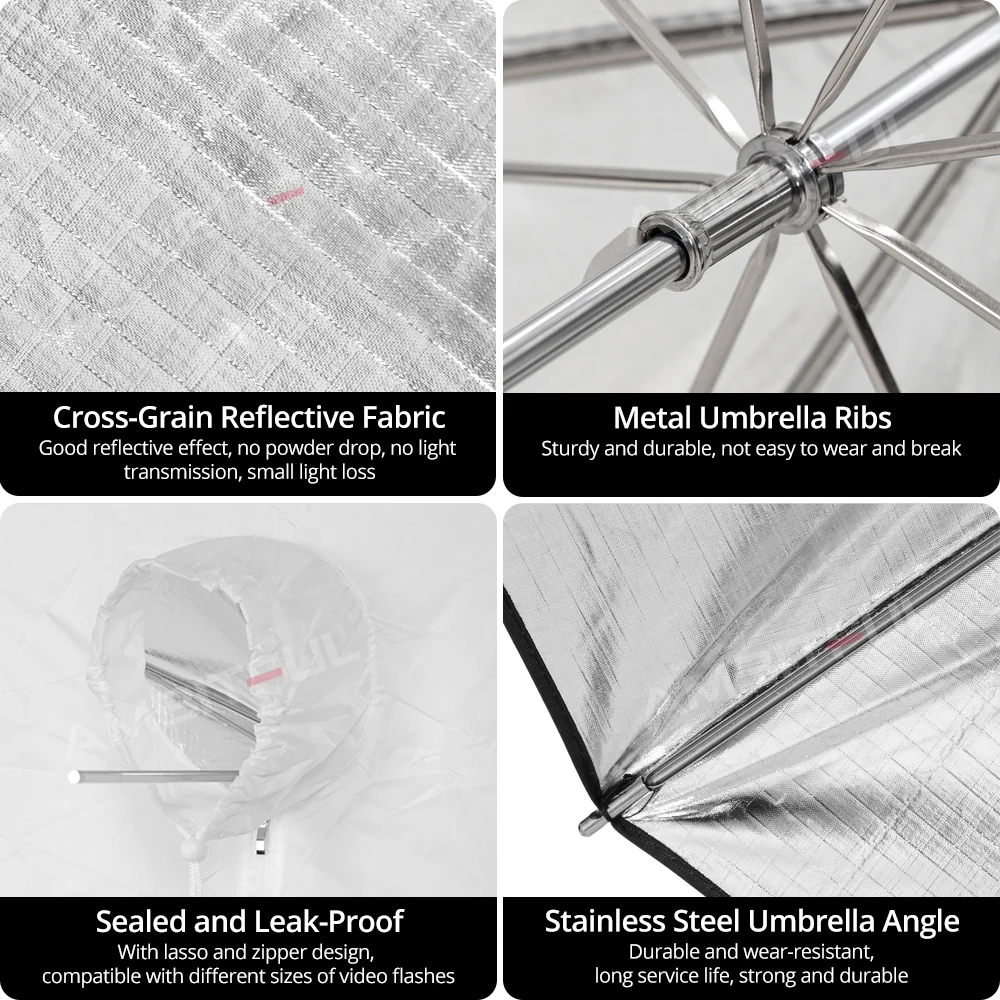 Godox UBL-085S UBL-085T 82cm 블랙 화이트 반사 조명 우산 + 디퓨저 커버