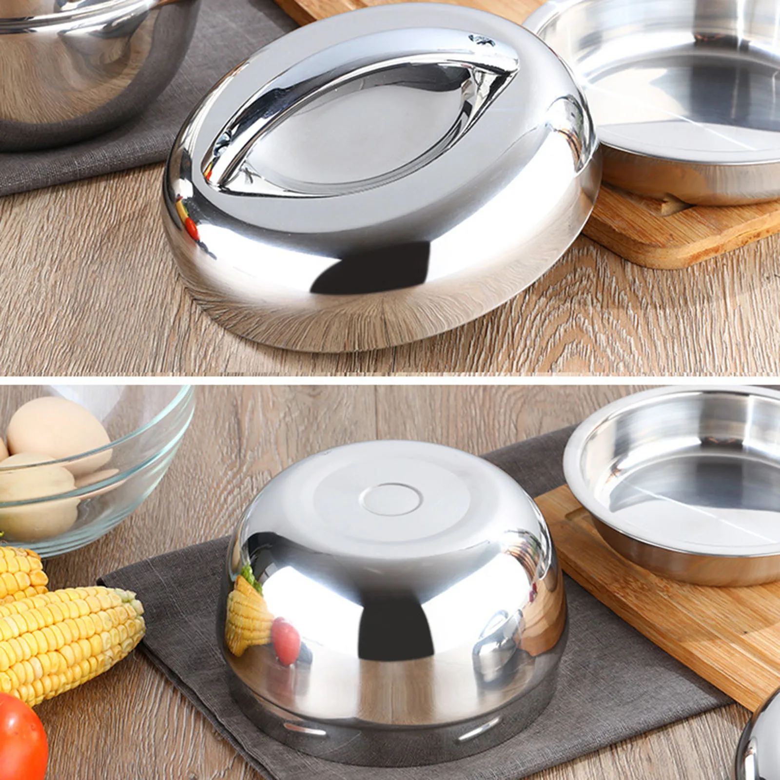 Hot Food Lunch Bento Box Stainless Steel Thermo Insulated Thermals Round Noodle Bowl Double Layer Fast Food Storage Container - 4