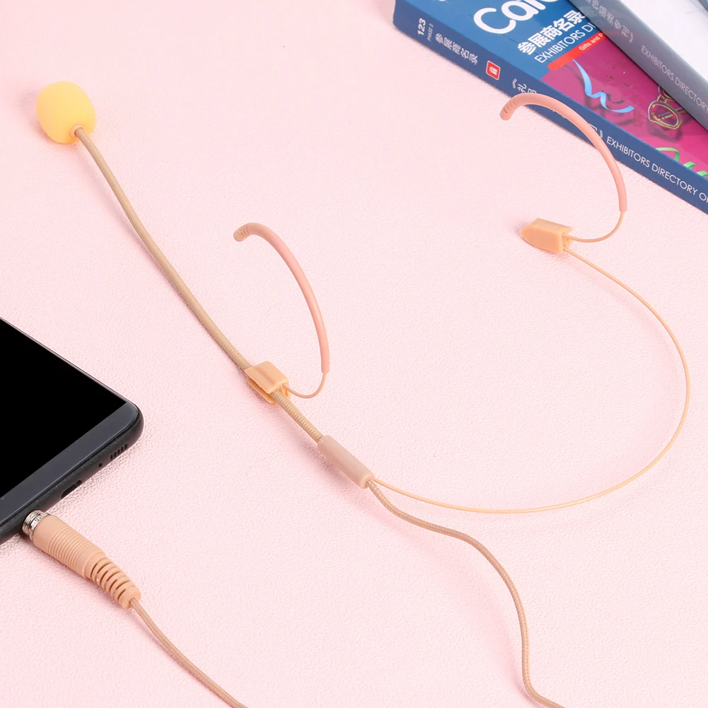 3.5mm 플러그 헤드 마운트 유선 마이크, 단방향 헤드셋, 미니 마이크 헤드셋 마이크, 교육 회의 음성 스튜디오용
