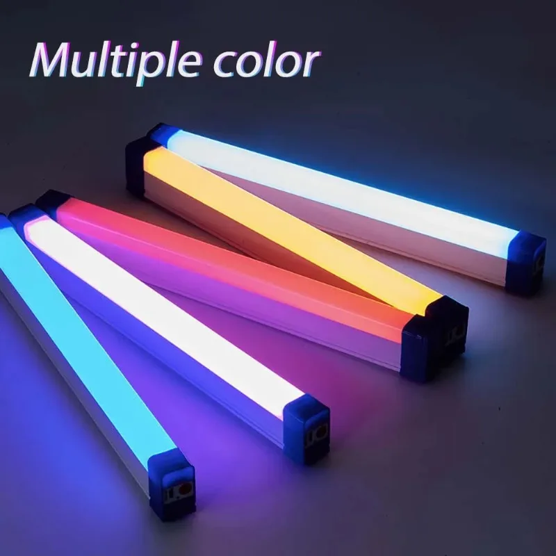 Vibrant RGB Tube Light - Colorful 32cm USB Night Light Stick for Room Decor & Photography