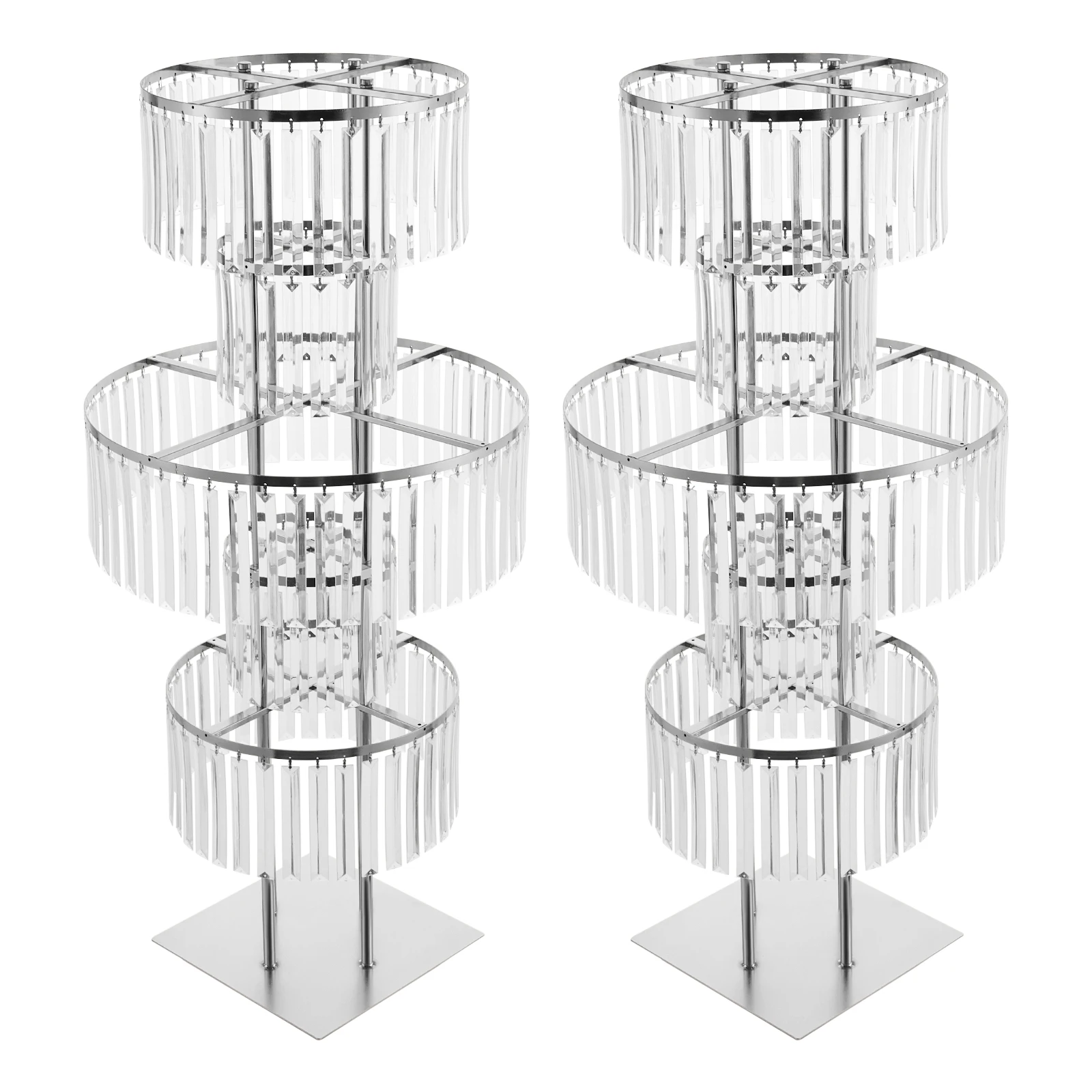 NONECN Five Tier Crystal Flower Stand Wedding Centerpiece