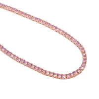 Collier tennis hip-hop Ice 5 mm de large, coloré et scintillant, en zircon CZ, collier tennis tendance, adapté aux hommes et aux femmes 4
