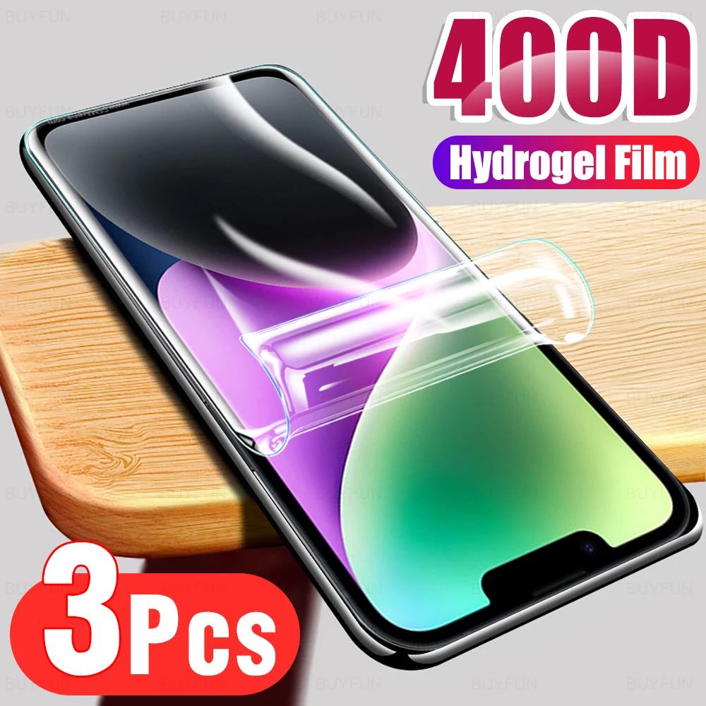 3Pcs Idrogel Pellicola Di Protezione Dello Schermo Per Iphone14 14Pro 14 Più 14Pro Max 13 13 Pro 13 Mini 13 Promax 12 12 Pro 12 Mini 12Pro Max