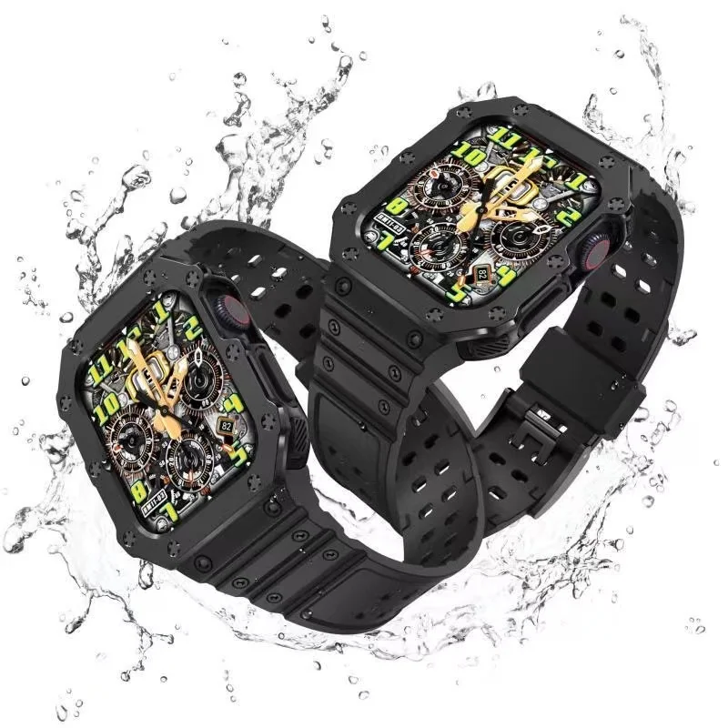 Cinturino Per Apple Watch 42Mm 41Mm 45Mm Con Custodia Protettiva Cinturini Robusti Per Apple Watch Se E Iwatch Series 8 7 6 5 4 3 2 1