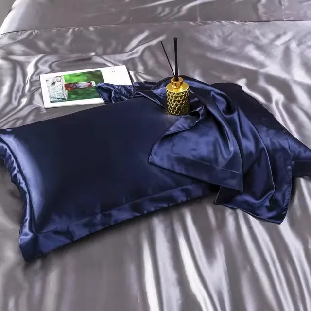 Natural Mulberry Silk Satin Pillowcase for Hair and Skin Superior Quality Pillow Case Solid Color Bedding Pillow Case Cover 6