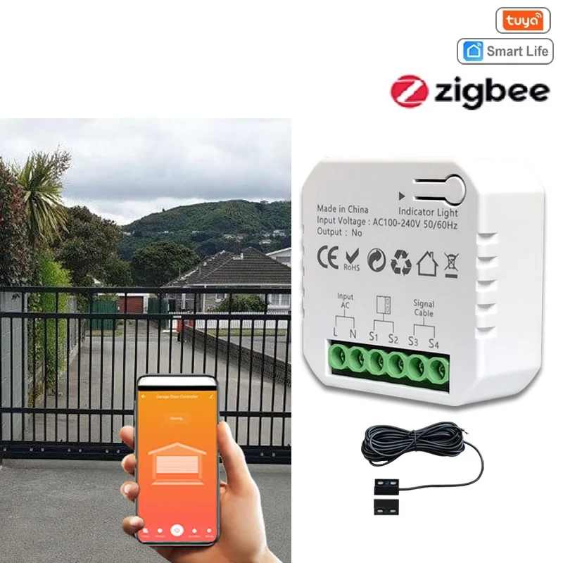 

TUYA Smart Garage Door Opener Controller Garage Swing Or Sliding Door Remote Control Supports Home And ZIGBEE For Voice Control