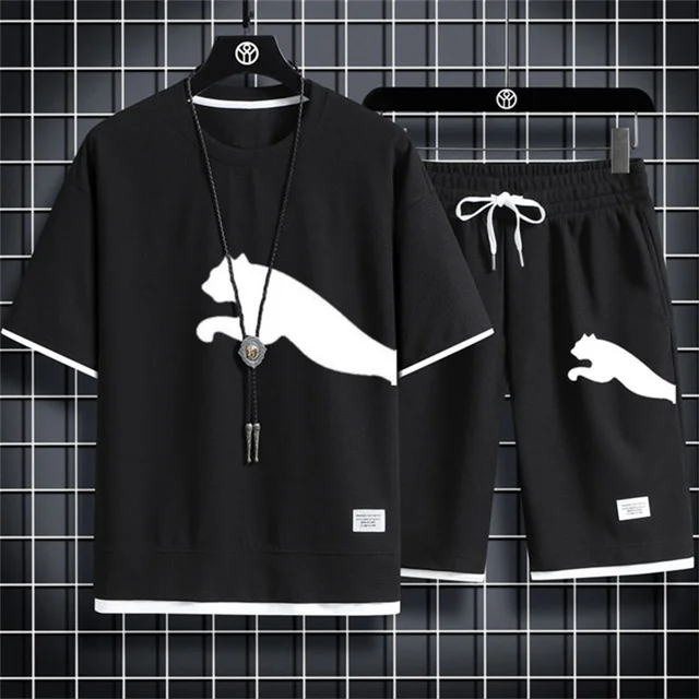 Summer Men's Sportswear - Casual T-shirt + Shorts Sets