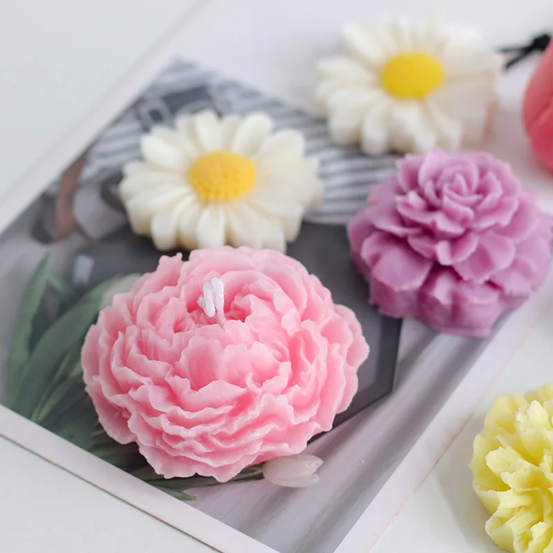 

3D Hibiscus Flower Silicone Mold DIY Peony Fondant Chocolate Jelly Cake Decor Baking Tools Handmade Soap Candle Clay Resin Mould