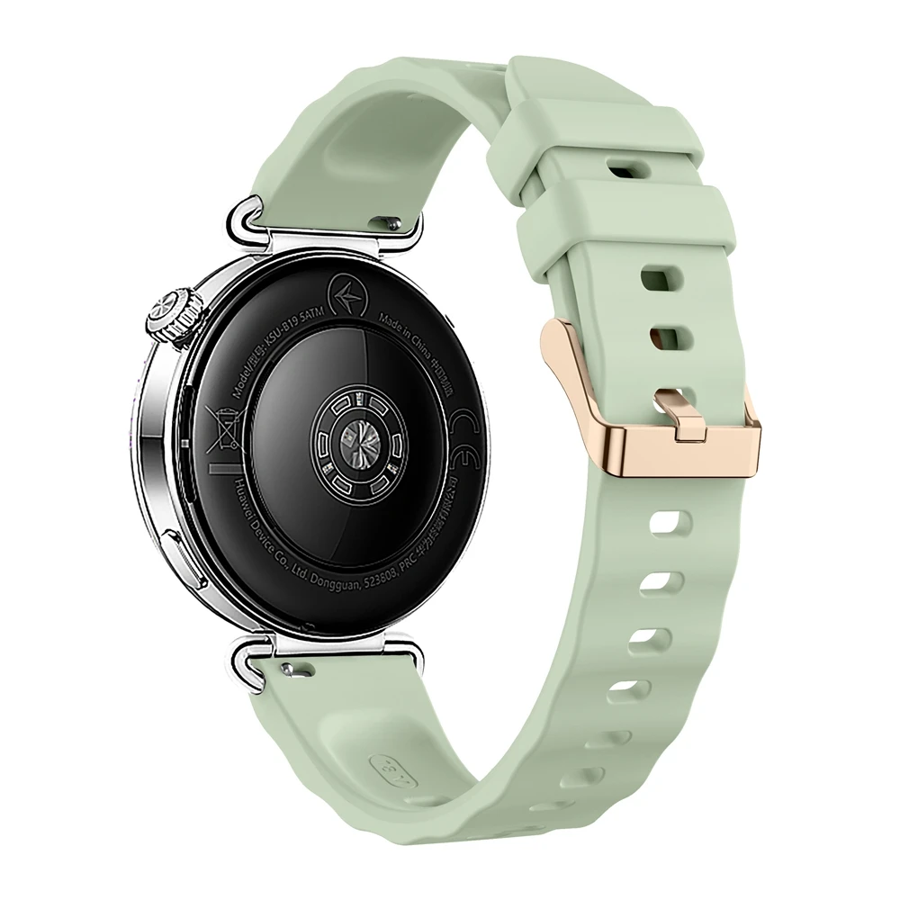 Rose Gold Buckle Sport Silicone Strap – 18mm Premium Watchband Bracelet